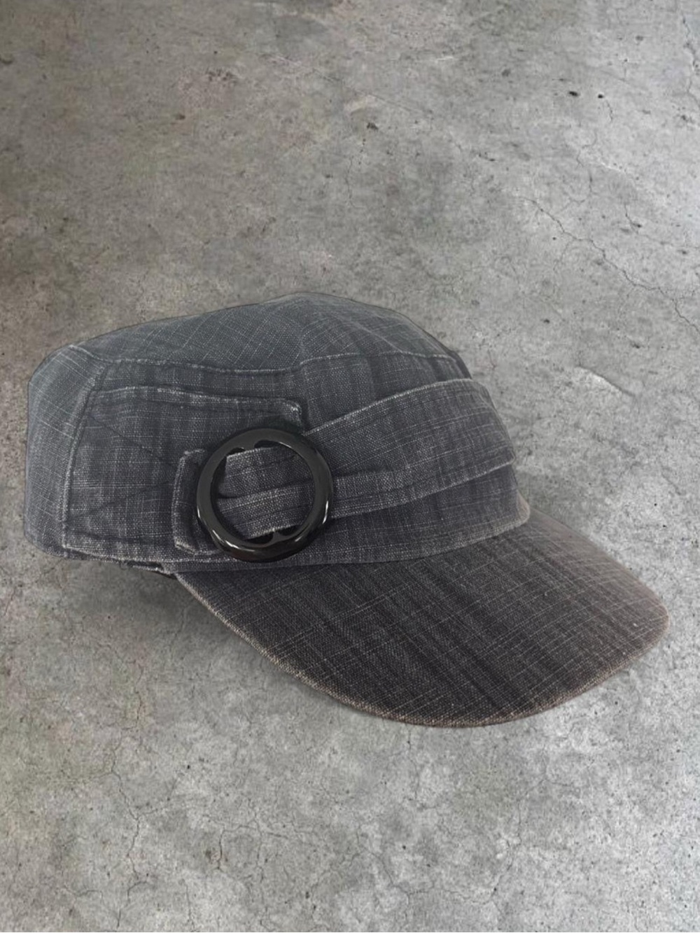 Women's Charcoal Cadet Hat with Black Ring Accent